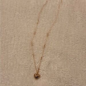 Coach Gold Petite Heart Charm Necklace